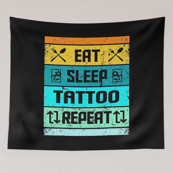 Artikelvorschau, Eat Sleep Tattoo Repeat Tätowierer Tätowierer Liebhaber Lustiger Tätowierer entworfen und verkauft von GardNewerd.