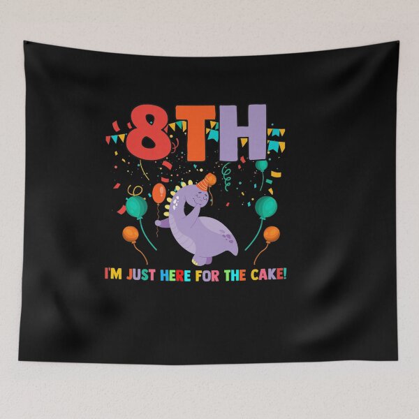 Item preview, 8TH I M JUST HERE FOR THE CAKE EIGHT YEARS BIRTHDAY KIDS designed and sold by sobriowslen.