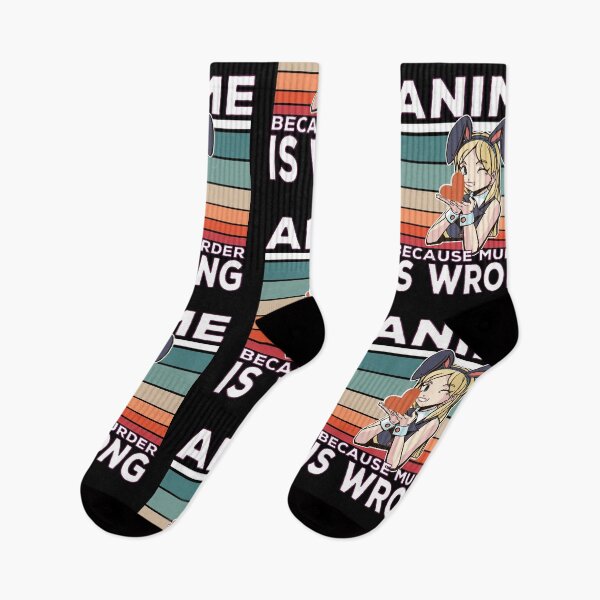 Item preview, Anime Because Murder Is Wrong Funny Saying designed and sold by Merchandiser099.