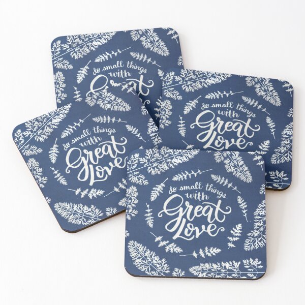 Item preview, Do small things with great love Mother Theresa quote cyanotype designed and sold by leafandberryart.