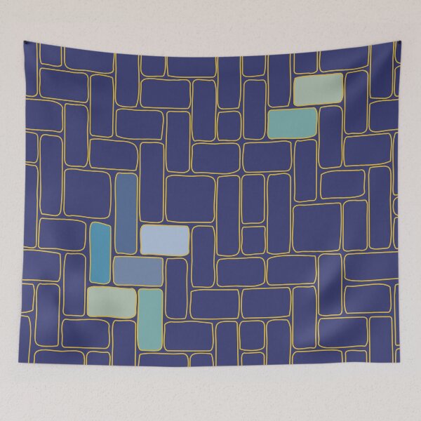 Item preview, Abstract Brick Throw Pillow pattern 2 designed and sold by blueocan.
