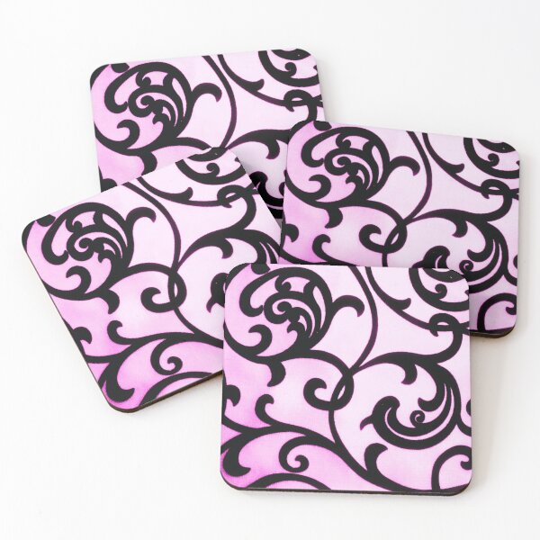Item preview, Black and Pink Velvet Texture Pattern designed and sold by antevasinart.