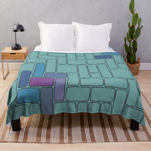 Item preview, Abstract Brick Throw Pillow pattern 3 designed and sold by blueocan.