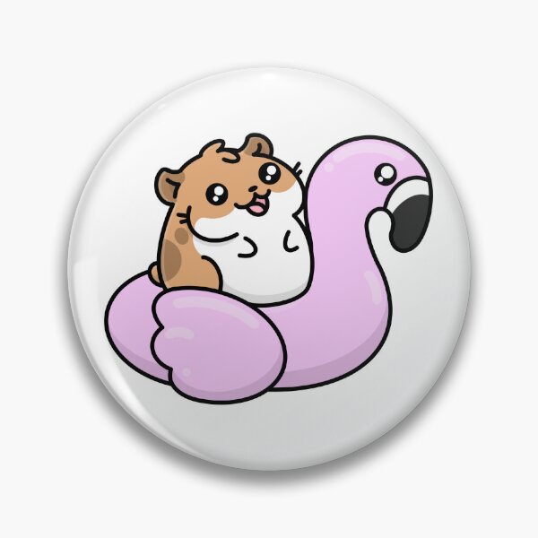 Item preview, Hamster on Flamingo Floaty designed and sold by PeelofALifeTime.