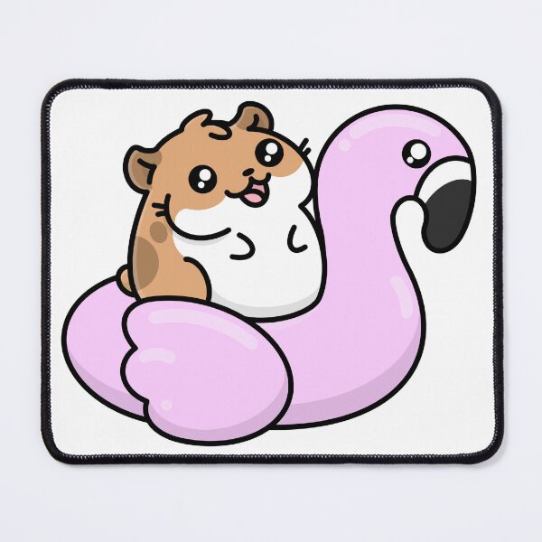Item preview, Hamster on Flamingo Floaty designed and sold by PeelofALifeTime.