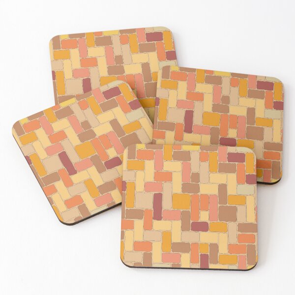 Item preview, Abstract Brick Throw Pillow pattern 4 designed and sold by blueocan.