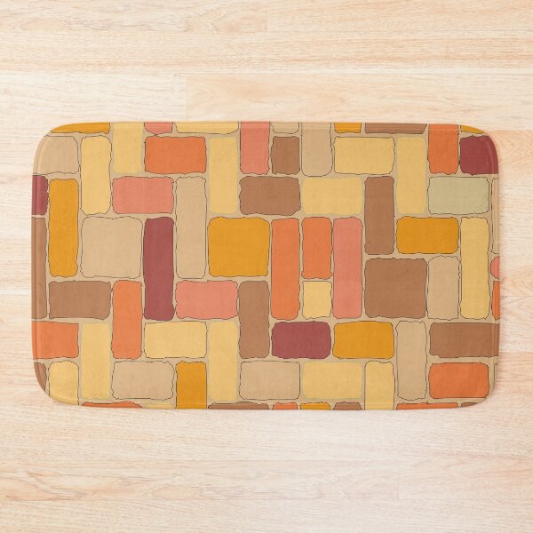 Item preview, Abstract Brick Throw Pillow pattern 4 designed and sold by blueocan.