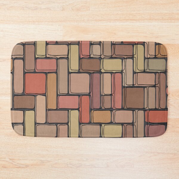 Item preview, Abstract Brick Throw Pillow pattern 7 designed and sold by blueocan.