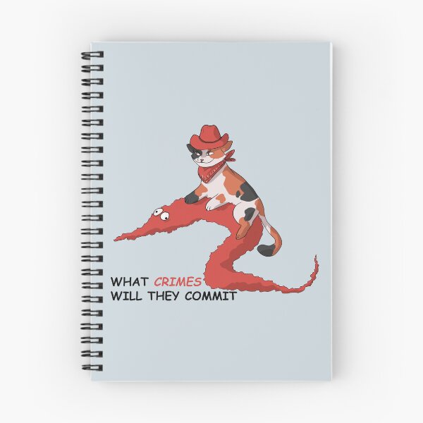 Item preview, cowboy cat and worm (red) designed and sold by papercreatyre.