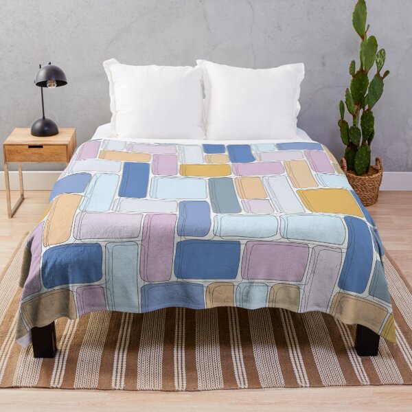 Item preview, Abstract Brick Throw Pillow pattern 8 designed and sold by blueocan.