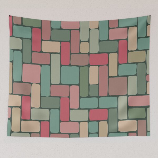 Item preview, Abstract Brick Throw Pillow pattern9 designed and sold by blueocan.