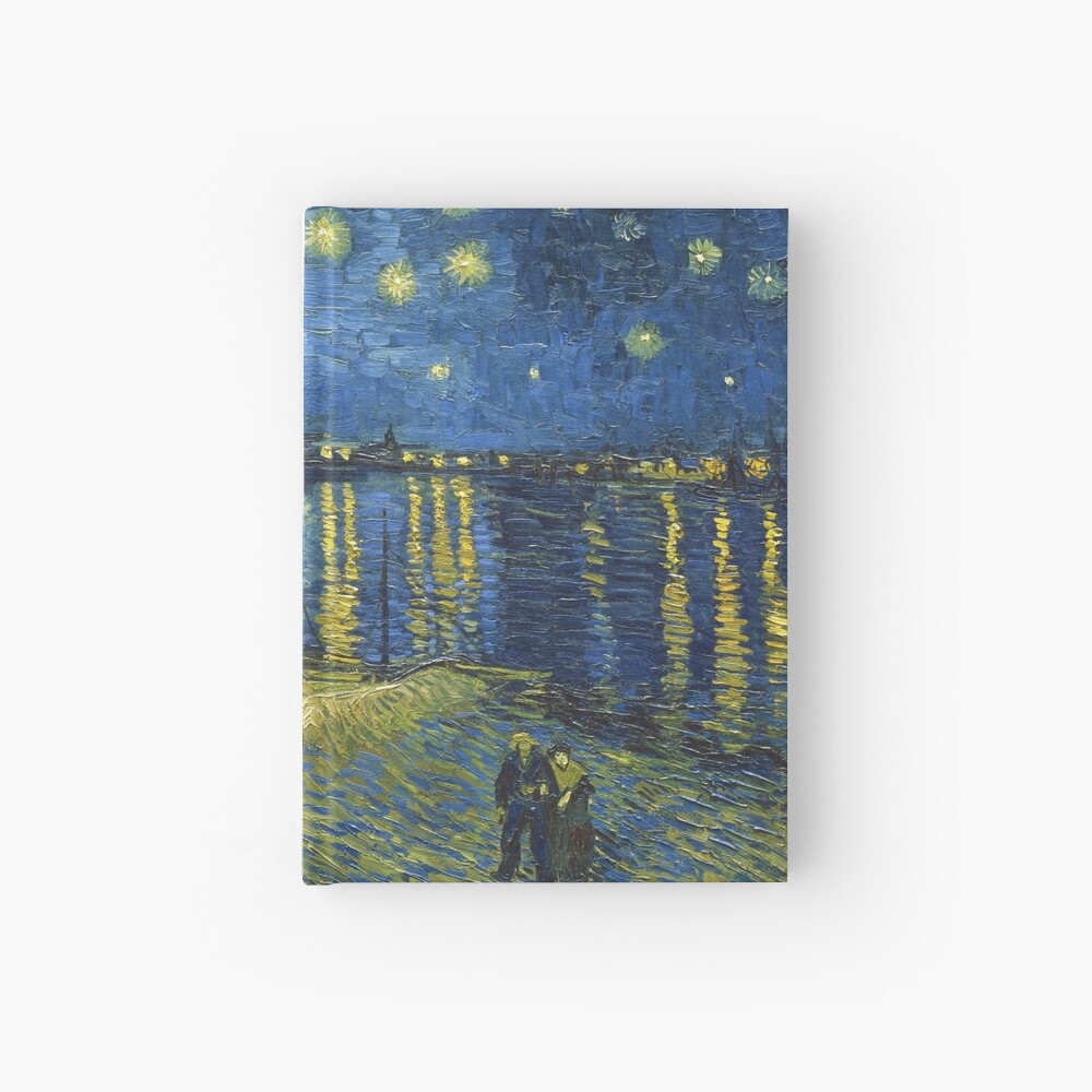 Starry Night on the Rhone by Vincent van Gogh (Sept. 1888) Hardcover Journal