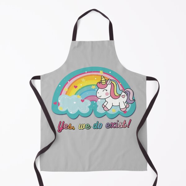 Item preview, Unicorns!!!! Yes, We Do Exist! Cute Kawaii Unicorn with Rainbow & Clouds designed and sold by MunsyArt.