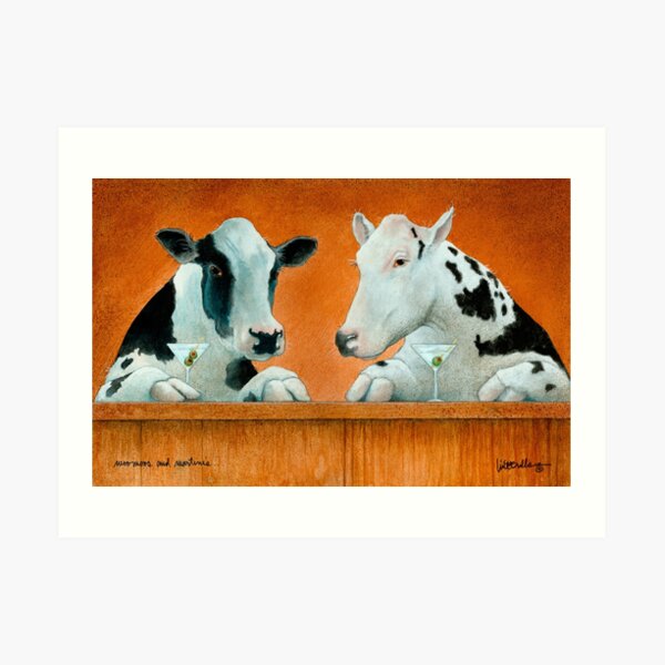 Will Bullas card / moo moos and martinis... Art Print