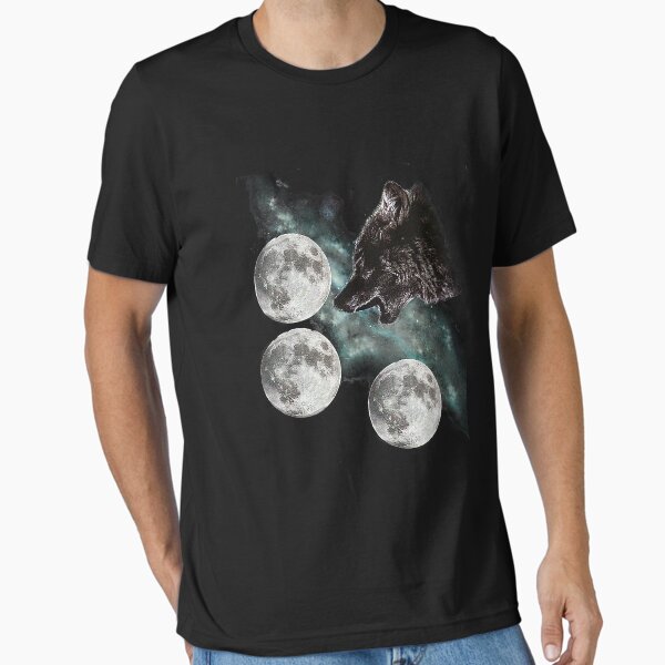 Vista previa del artículo con la obra «Tres, luna, lobo», diseñado y vendido por Prime Mercury.