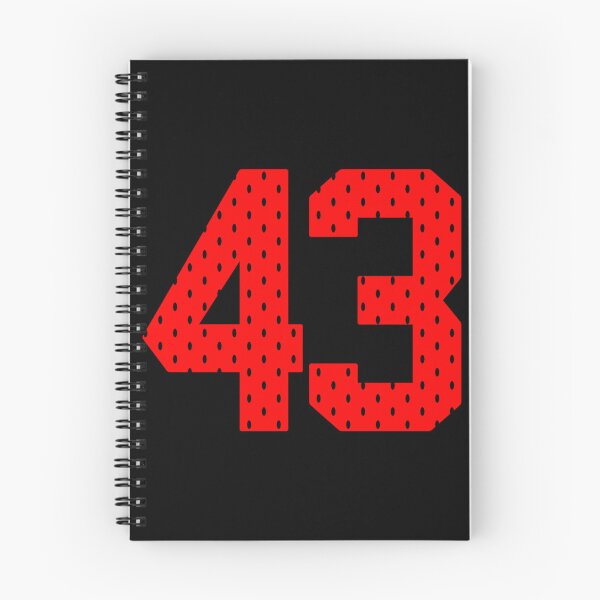 Item preview, 43 Fourty-Three Number Sports Red Texture Jersey Fourty-Three Sticker designed and sold by amberk1cira.