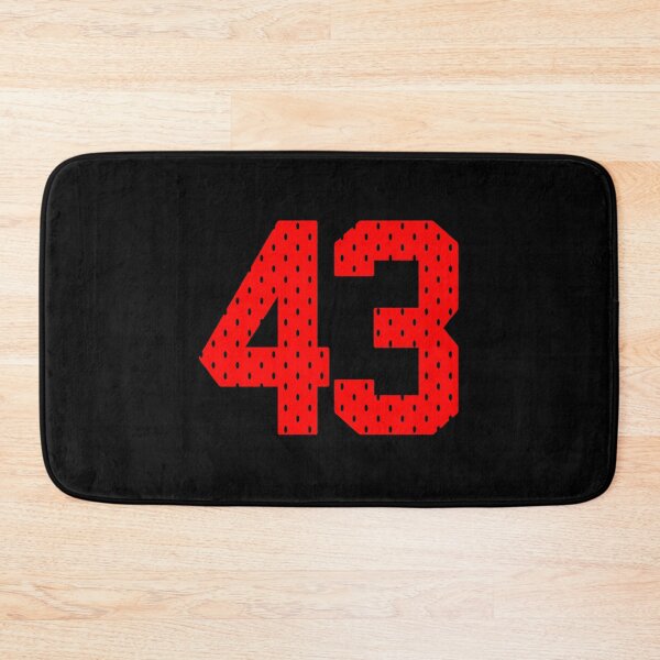 Item preview, 43 Fourty-Three Number Sports Red Texture Jersey Fourty-Three Sticker designed and sold by amberk1cira.