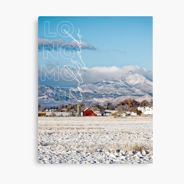 Longmont Colorado design | WINTER Canvas Print