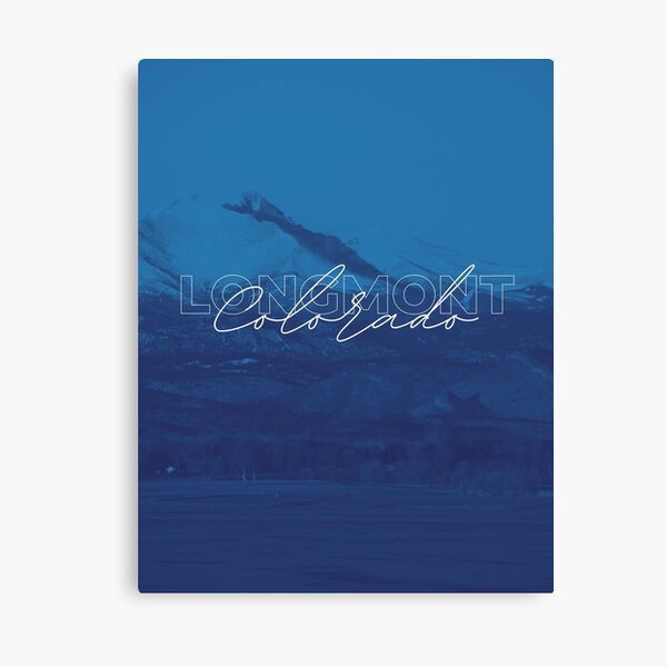 Longmont Colorado design | Blue Canvas Print