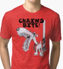 Chains Bite - Dogs Deserve Better Tri-blend T-Shirt