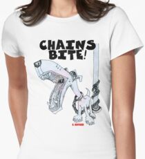 Chains Bite - Dogs Deserve Better Women's Fitted T-Shirt