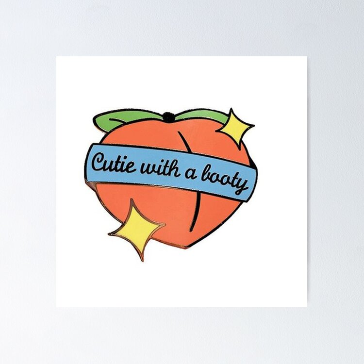 Cutie With a Peachy Booty Sticker