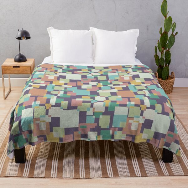 Item preview, Purple & Green Geometric Patterned Squares designed and sold by shadowbright.