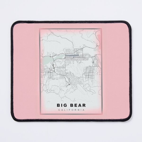 Item preview, Pastel Pink Minimalist Big Bear Map designed and sold by Tamas Das.