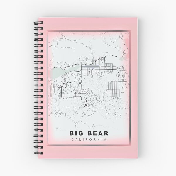 Item preview, Pastel Pink Minimalist Big Bear Map designed and sold by Tamas Das.