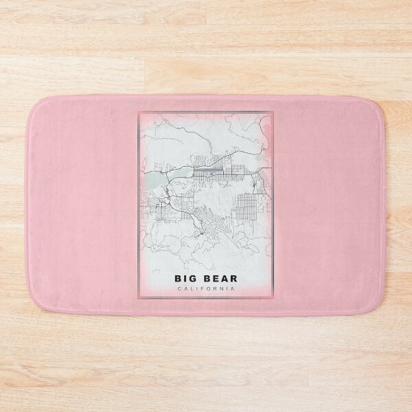 Item preview, Pastel Pink Minimalist Big Bear Map designed and sold by Tamas Das.