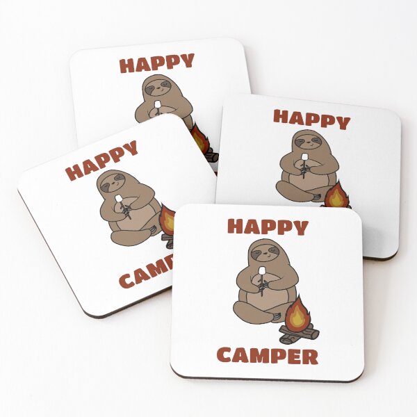 Item preview, Camping Quote, Happy Camper, Sloth designed and sold by KD Merch.