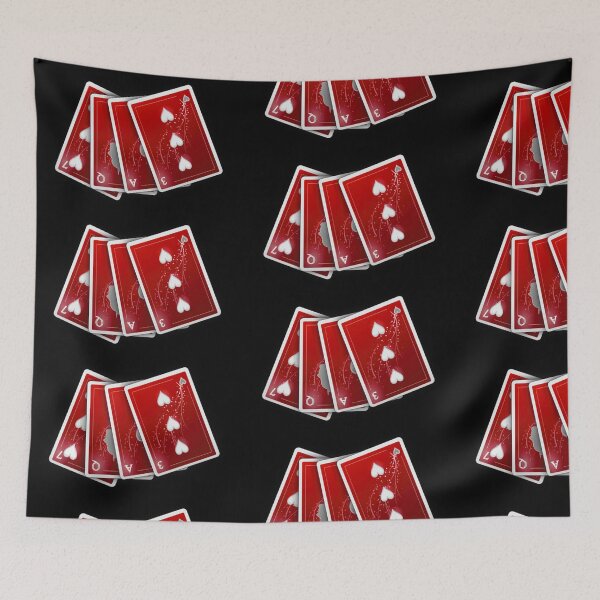 Item preview, “LOVE” Spelled out in Poker Cards (hearts- upside down 7QA3) designed and sold by QuotesForHope.