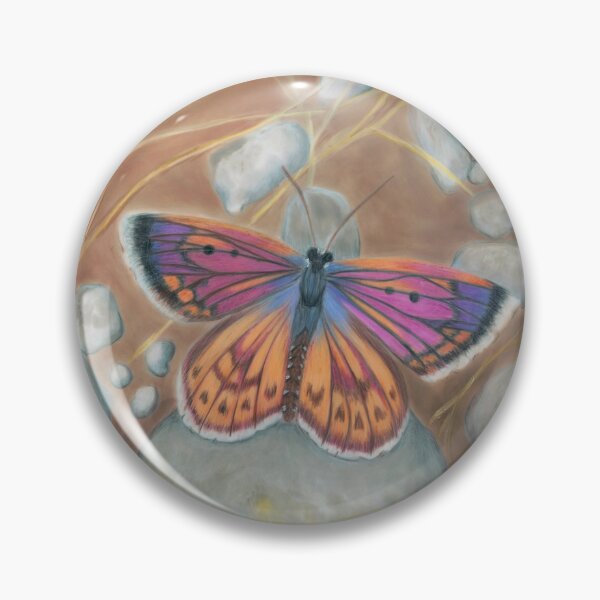 Item preview, New Zealand Boulder Copper Butterfly designed and sold by Moya Deacon Radley.