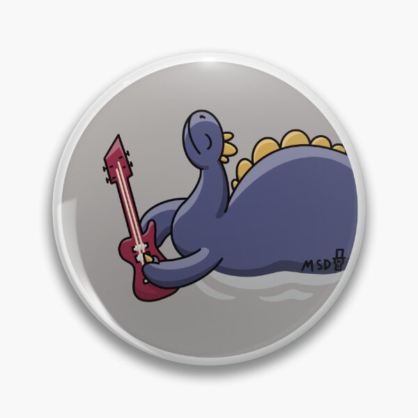 Item preview, Loch Ness Monster - Cartoon Guitar Playing Musician designed and sold by MadSkullDesigns.