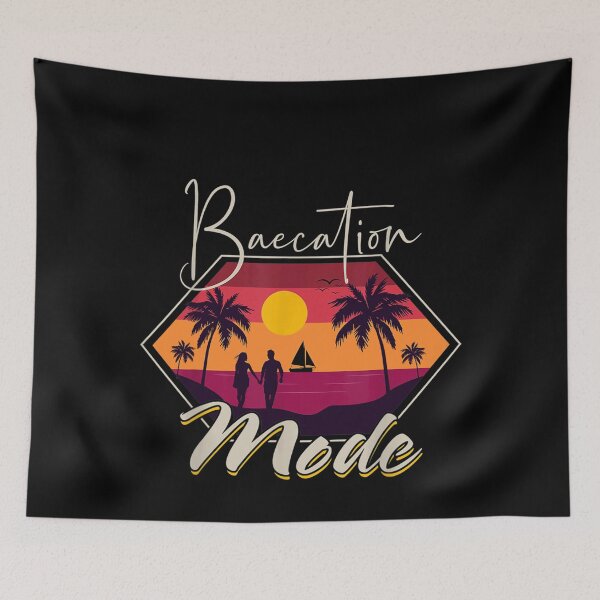 Item preview, Retro Baecation Mode Couples Vacation Summer Beach lover  designed and sold by BaldricShop.