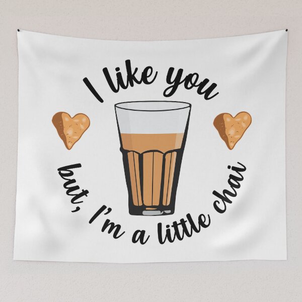 Item preview, I like you but a little Chai Indian Pakistani Valentines Gift  designed and sold by alltheprints.