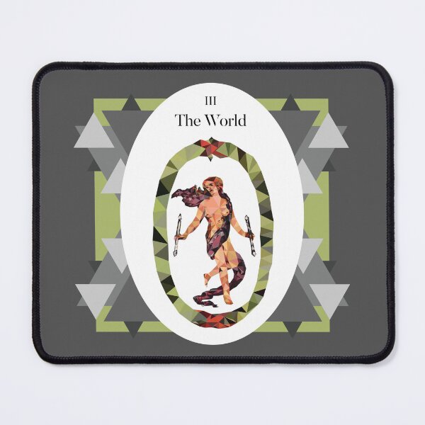 Item preview, Geometric Tarot Card The World designed and sold by felinedreams.