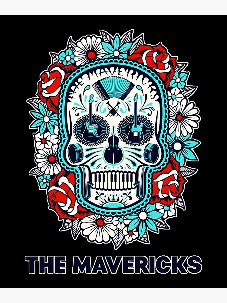 Disover The Mavericks Band Logo 02 Hingt Quality Exselna Country Music Premium Matte Vertical Poster