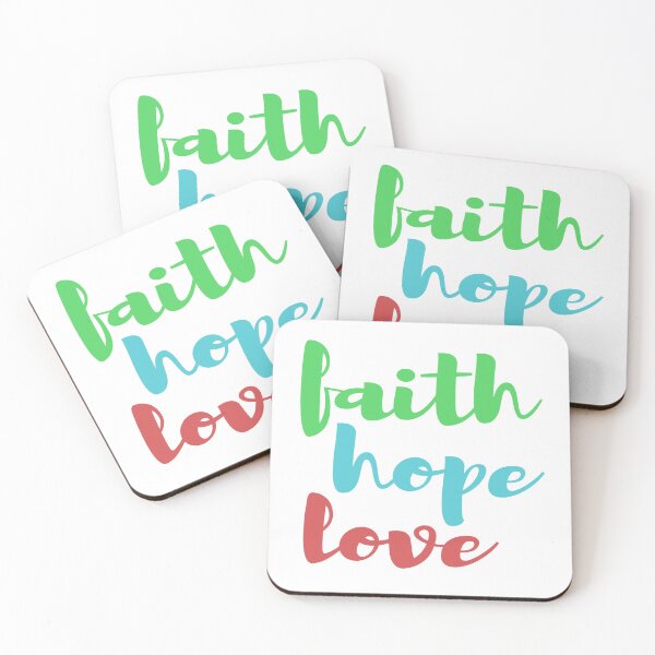 Item preview, Faith Hope Love green blue red designed and sold by AmeliasArtistry.