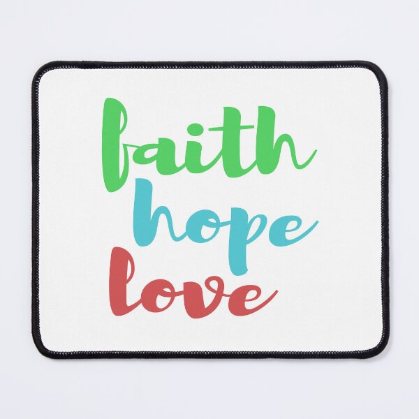 Item preview, Faith Hope Love green blue red designed and sold by AmeliasArtistry.