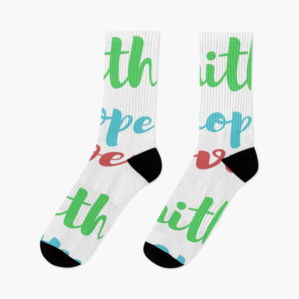 Item preview, Faith Hope Love green blue red designed and sold by AmeliasArtistry.