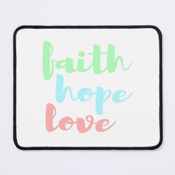 Item preview, Faith Hope Love pastel colors green blue pink designed and sold by AmeliasArtistry.