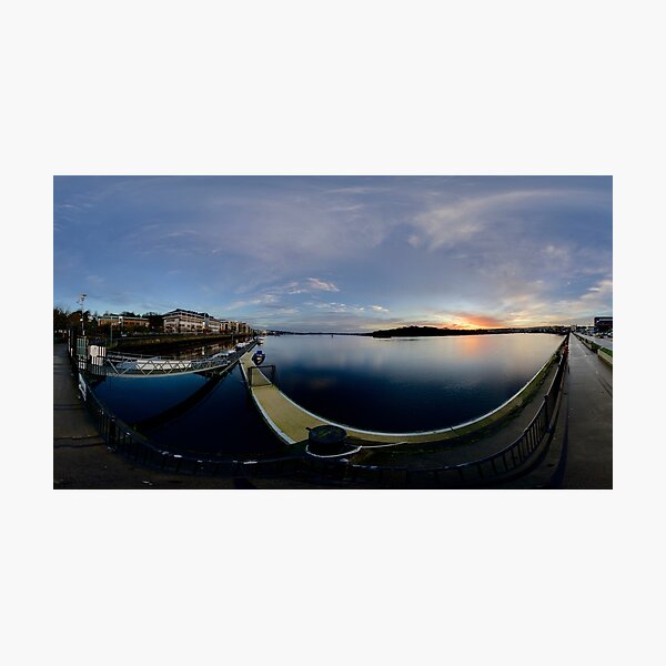 Dawn Calm at Foyle Marina, Derry, N.Ireland Photographic Print