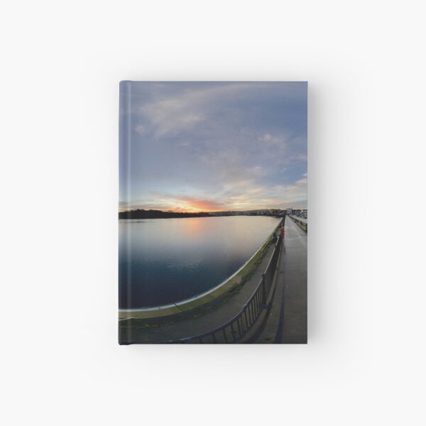 Dawn Calm at Foyle Marina, Derry, N.Ireland Hardcover Journal