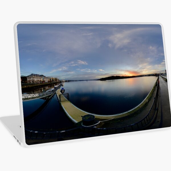 Dawn Calm at Foyle Marina, Derry, N.Ireland Laptop Skin