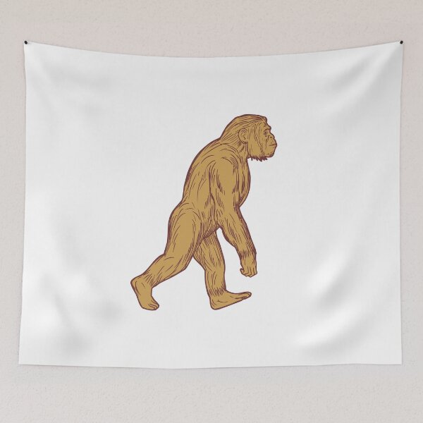 Item preview, Homo Habilis Walking Side Drawing designed and sold by patrimonio.