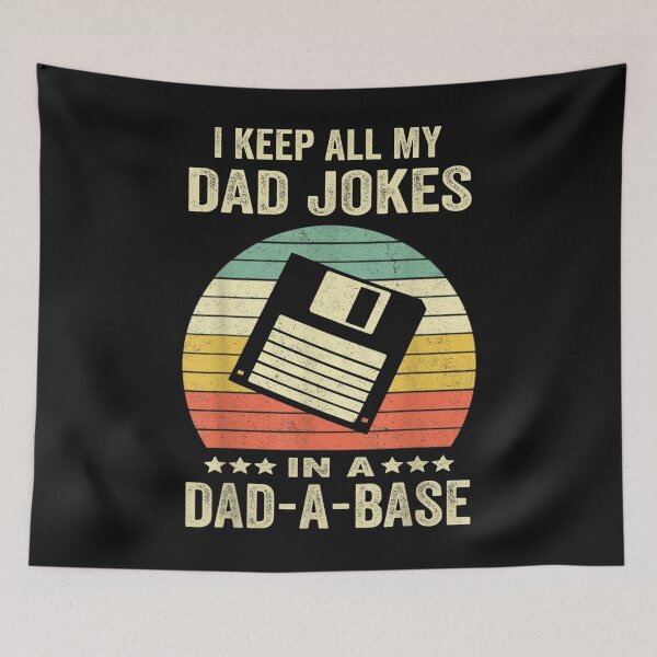 Item preview, I Keep All My Dad Jokes In A Dad-A-Base Vintage Father Dad T-Shirt designed and sold by Tourane-Navy.