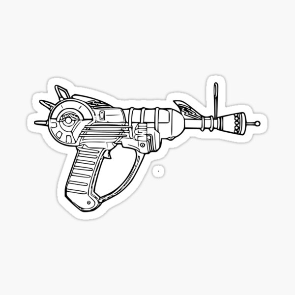 how to draw a ray gun easy