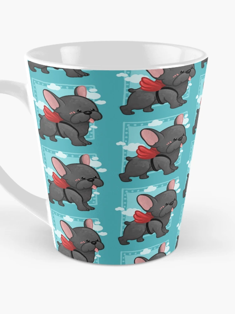 Aperçu 3 sur 4. Mug à café avec l'œuvre Frenchie Chien Ailes Rouges créée et vendue par Khotekmei.