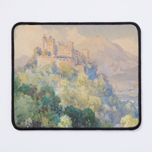 Item preview, View of Hohensalzburg Fortress from the Richterhöhe by Edward Theodore Compton designed and sold by LoveSeasonz.